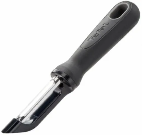 Овочечистка вертикальна Tefal Comfort, 19 см, з нержавіючої сталі та пластику, чорного кольору.