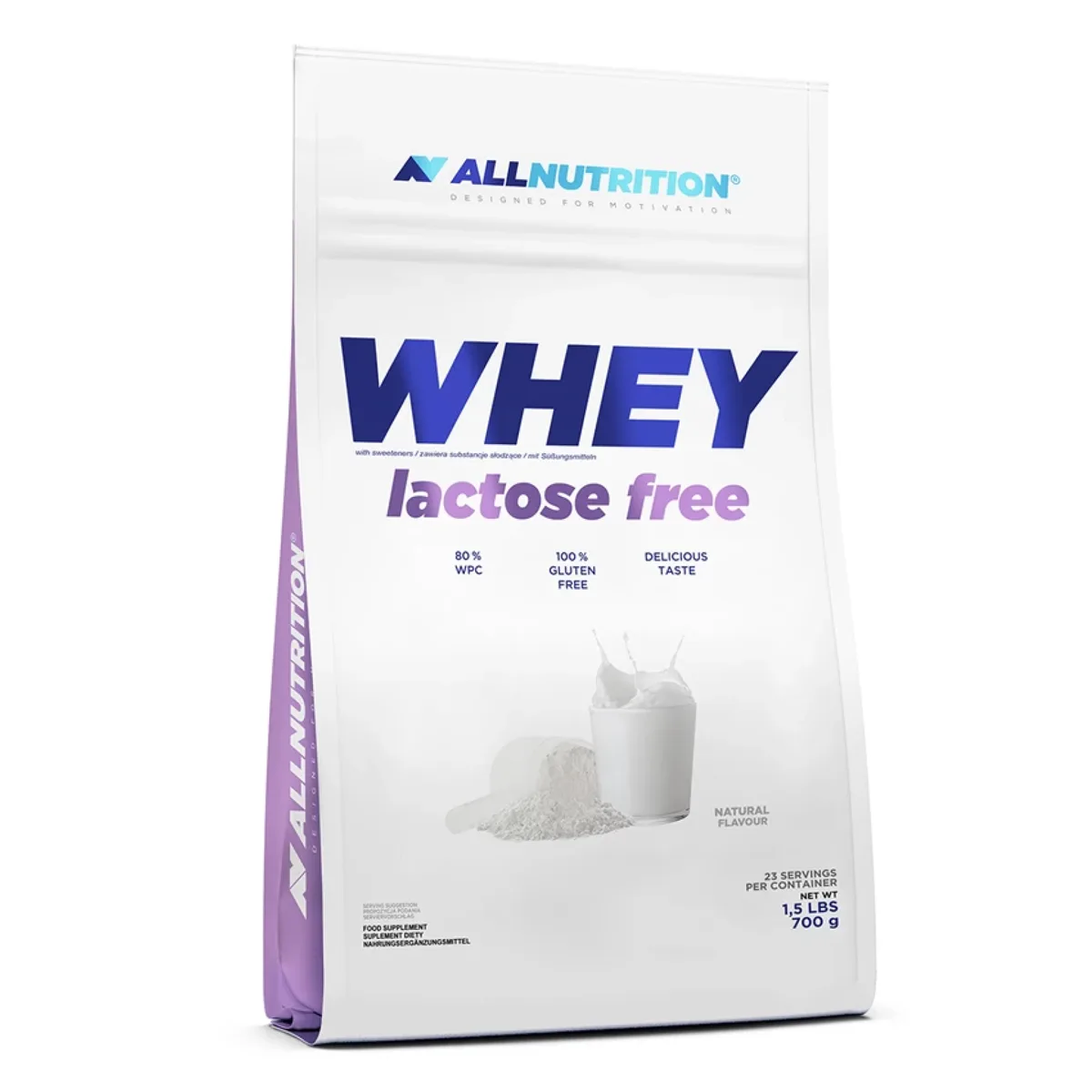 Allnutrition Whey Lactose Free 700g Протеин Сироватковий Шоколад