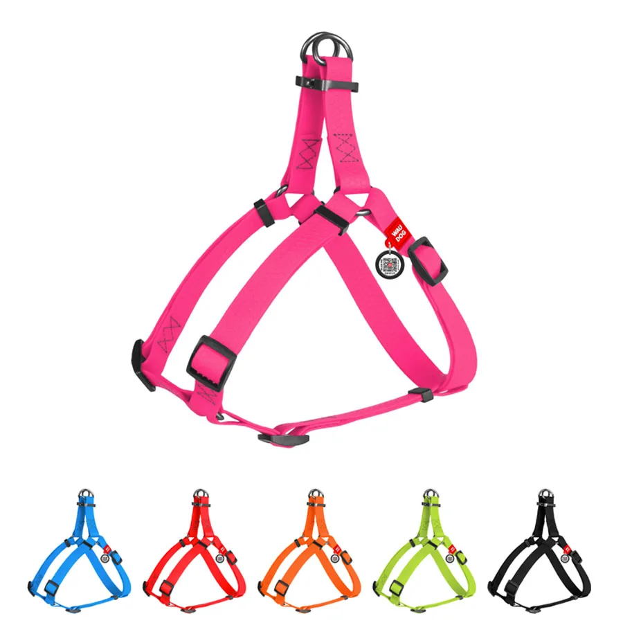 Шлейка WAUDOG Waterproof 20 мм Collartex 50-80 см розовый