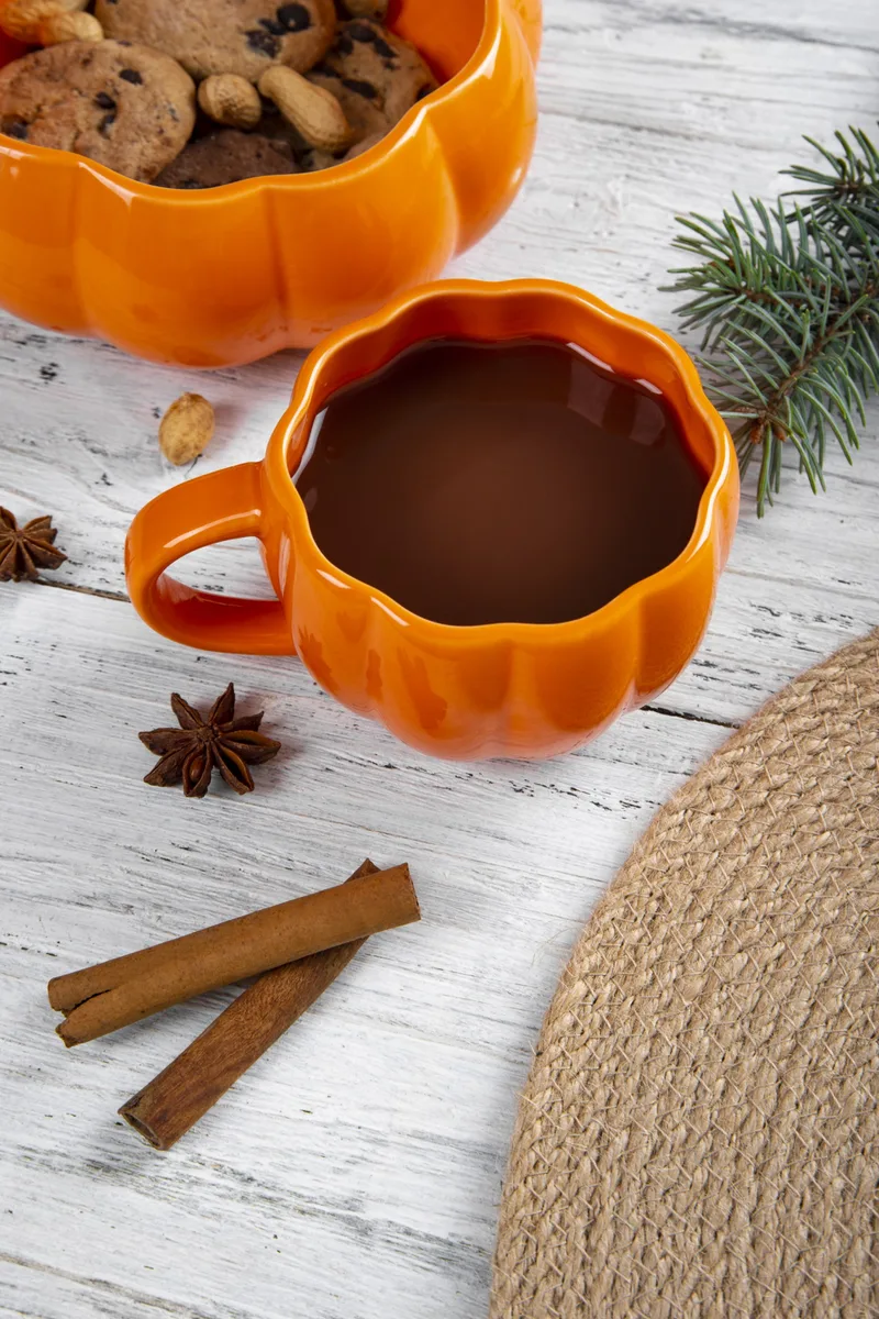 Чашка Pumpkin порцелянова 350 мл жовта оранжева золота