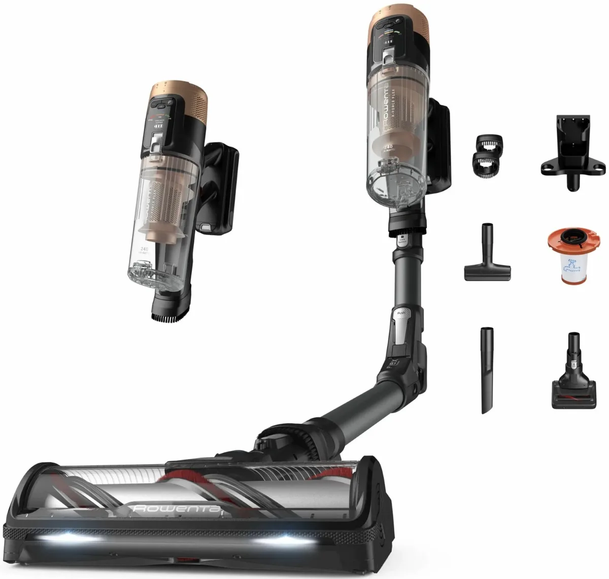Безпровідний пилосос Rowenta X-Force Flex 14.80 Auto Animal, 240 Вт, контейнер 0.65 л, автономна робота до 90 хв, HE.