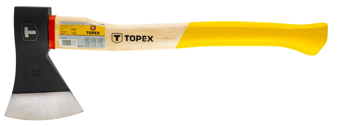 Універсальна сокира TOPEX з дерев'яною рукояткою 70 см, вага 1250 г.