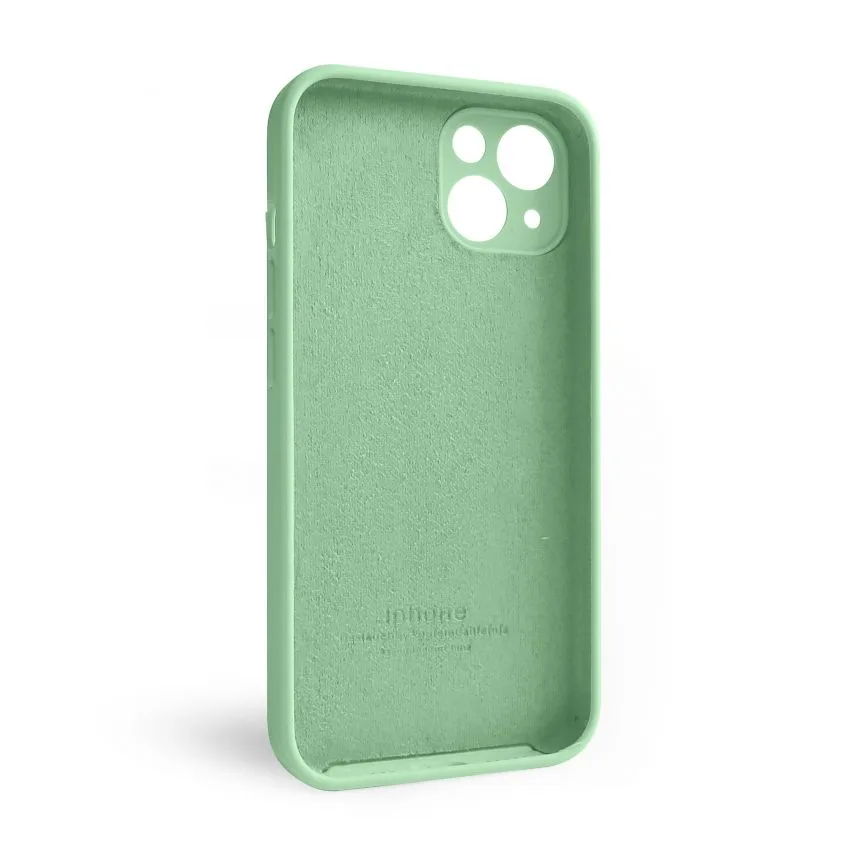 Чохол силіконовий для Apple iPhone 13  закрита камера салатовий