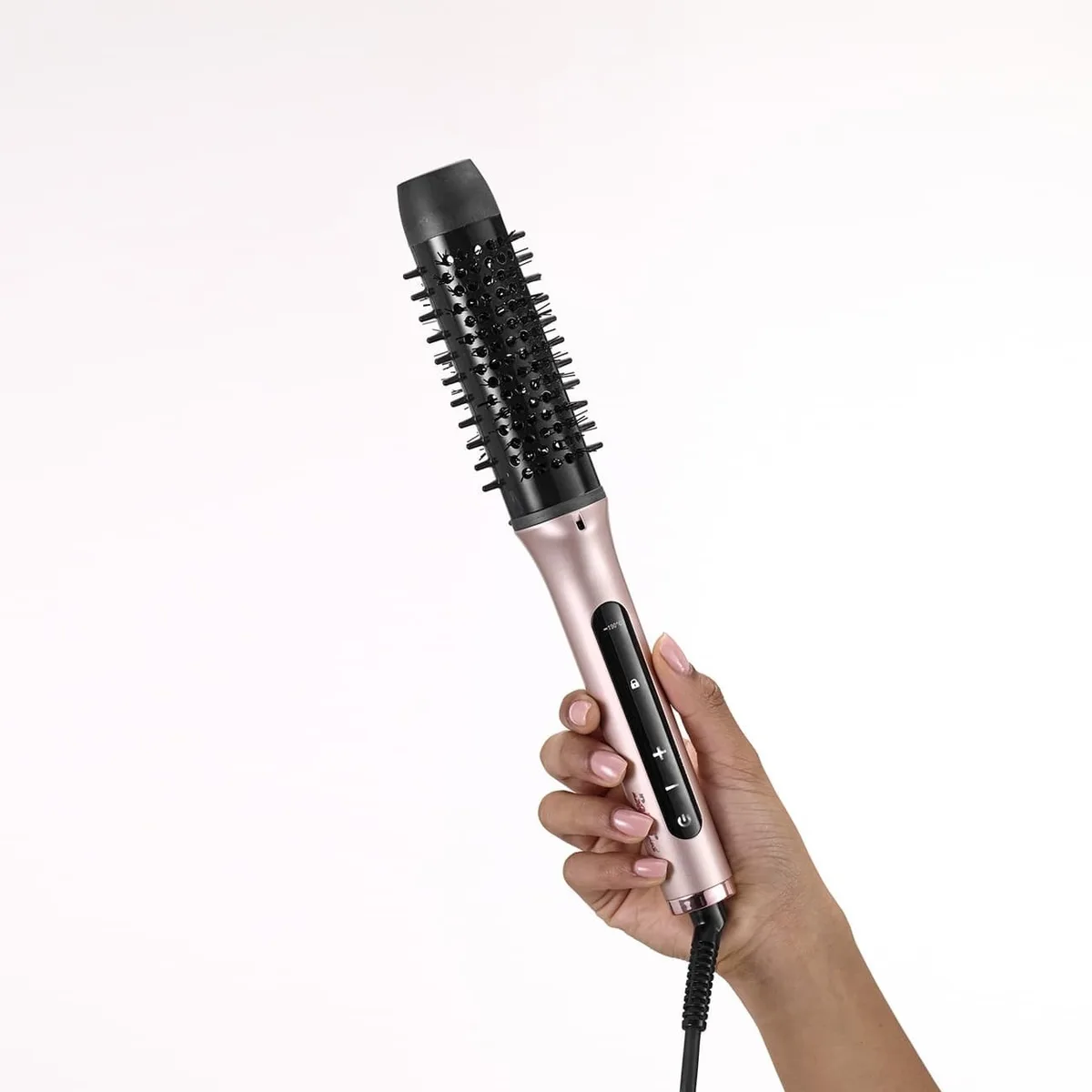 Термощітка Babyliss Volume Boost, 96 Вт, 4 режими, іонізація, холодний обдув, керамічне покриття, рожевий.
