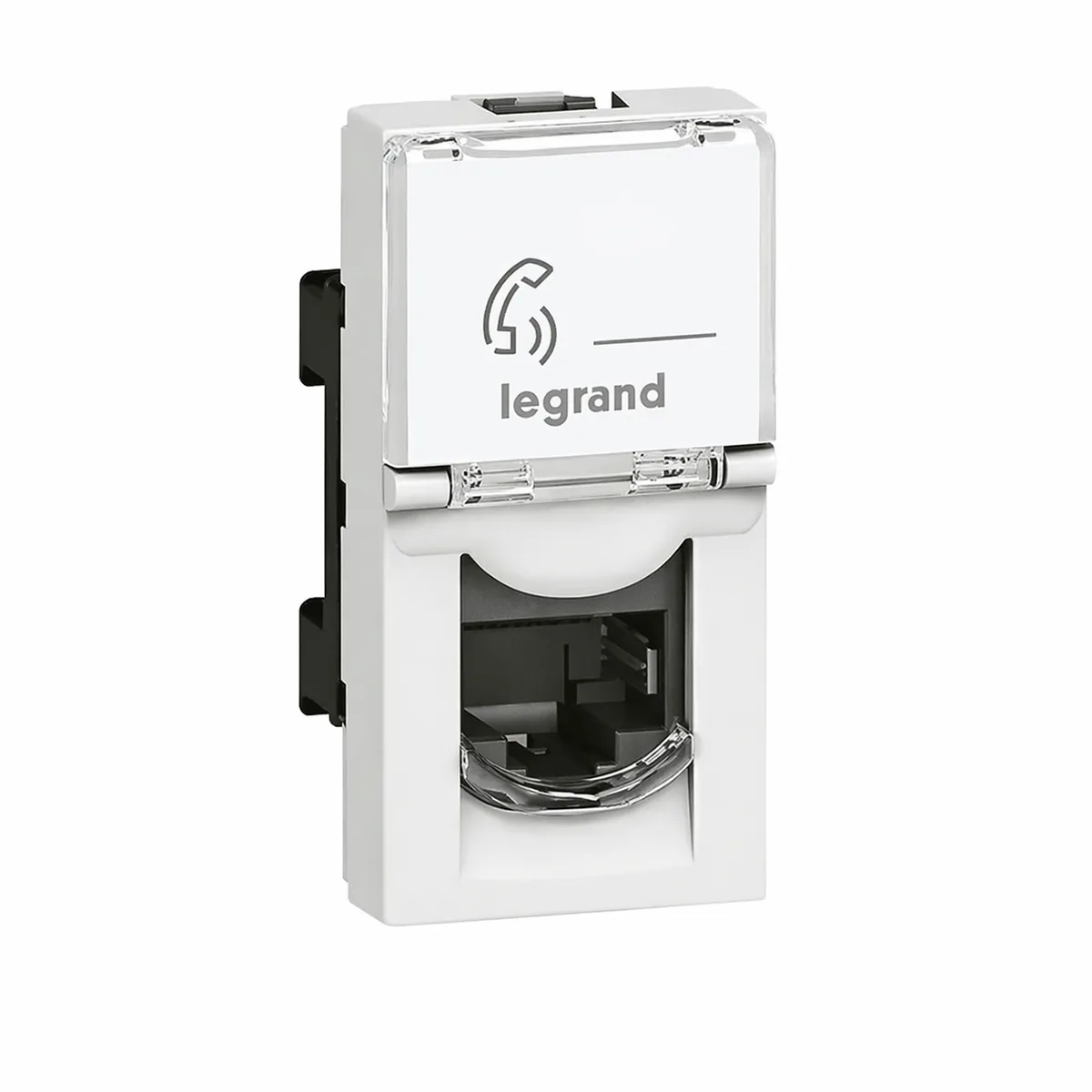Розетка Legrand Mosaic, CAT 5e, RJ45, FTP, інформаційна, 1 модуль, білий
