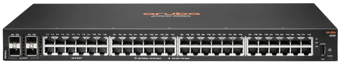 Комутатор HPE Aruba 6000, 48xGE, 4xGE SFP ports, LT Warranty
