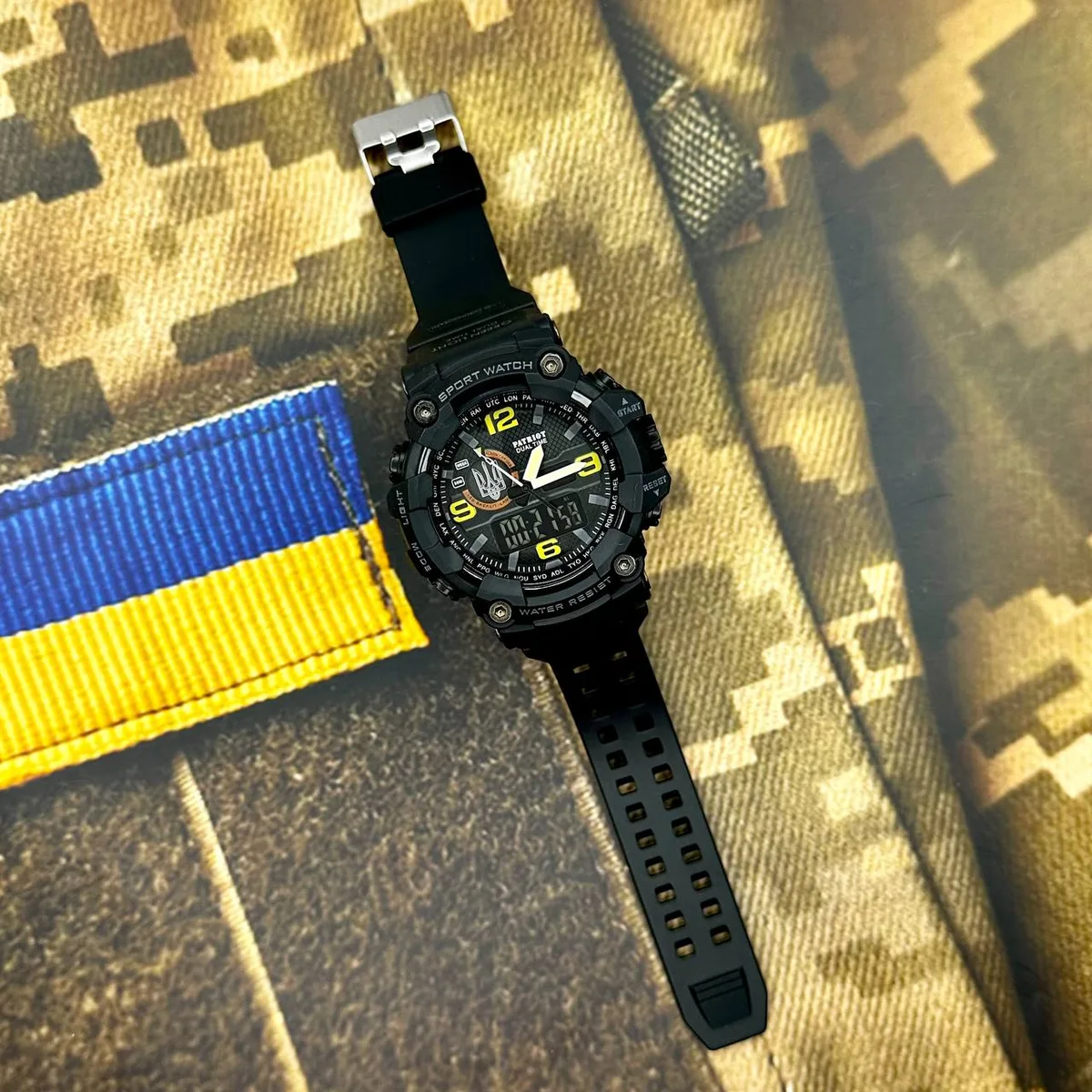Наручні годинники Patriot срібло чорні 50 м з будильником і підсвіткою