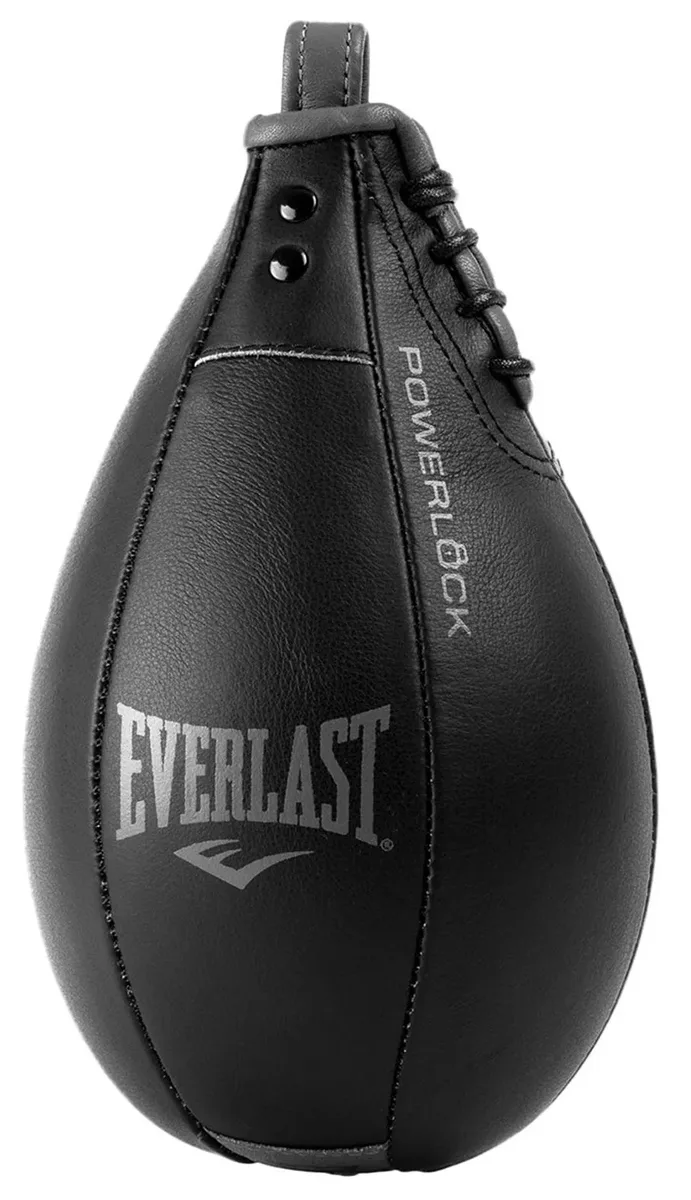 Боксерська груша Everlast шкіряна L чорна
