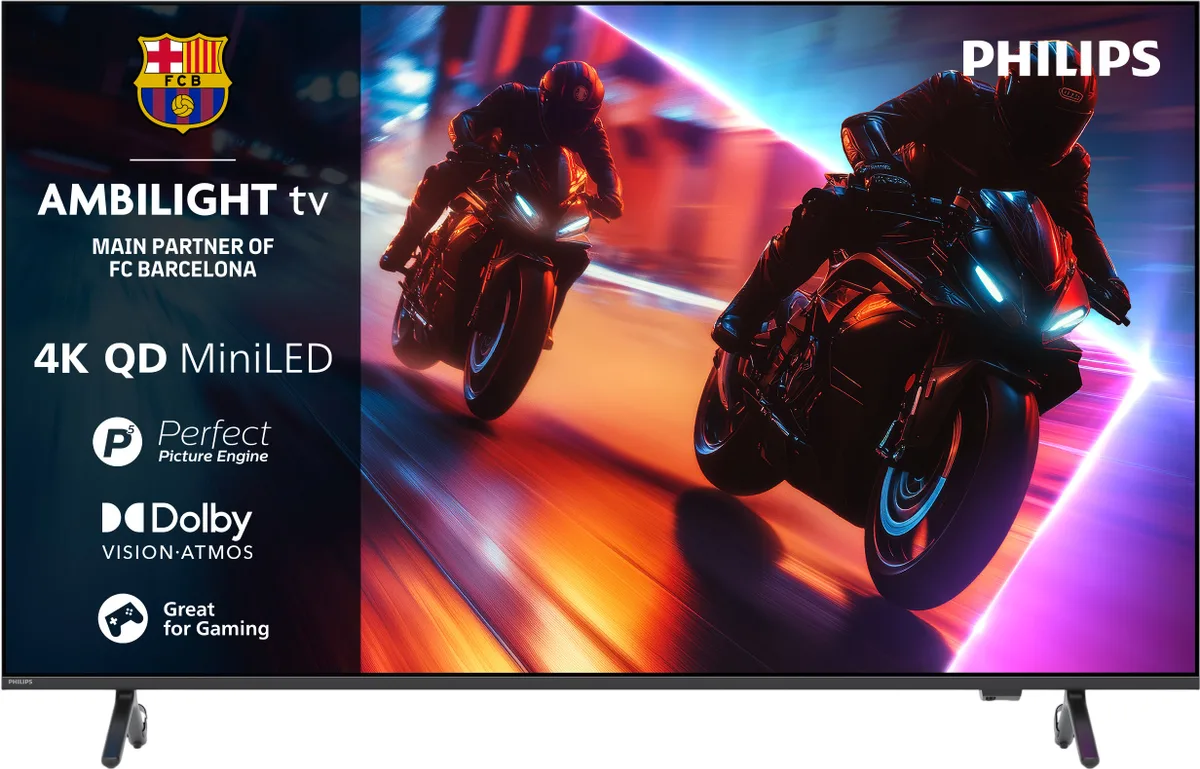 Телевізор 75" Philips MiniLED 4K 144Hz Smart Titan OS Black Ambilight
