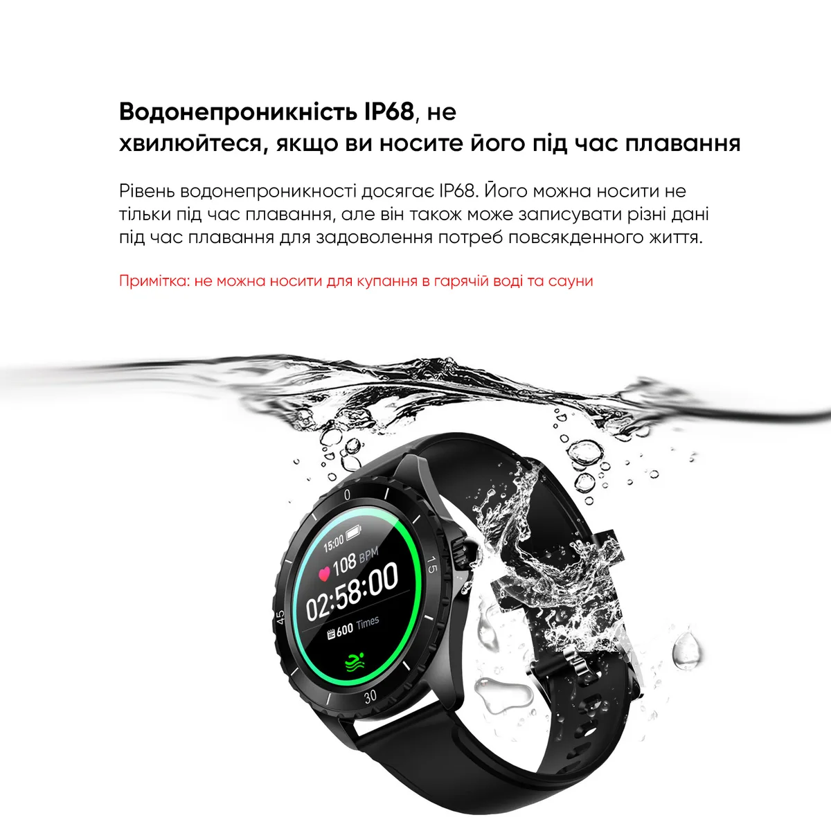 Годинники Modfit GPS пластик 25,5 см білі