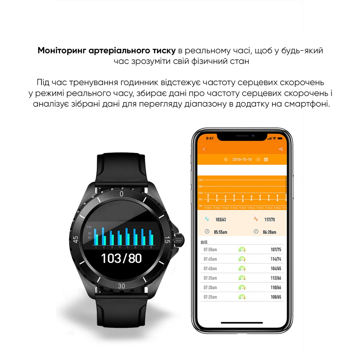 Годинники Modfit GPS пластик 25,5 см білі