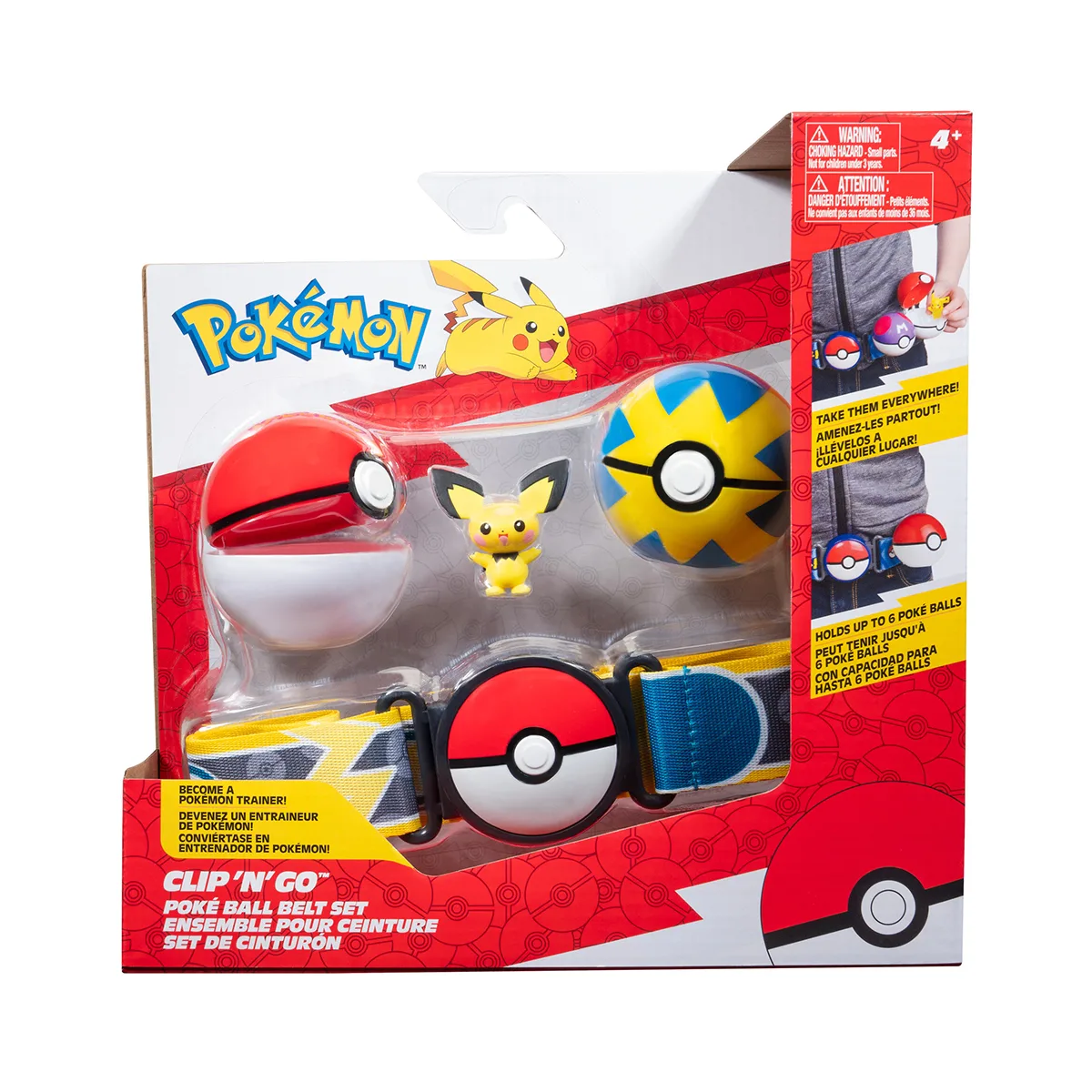 Ігровий набір Pokemon Пояс з покеболами 9,5х24,77х25,4 см полімерний