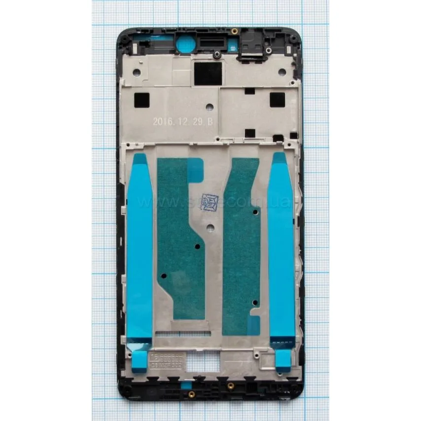 Рамка дисплея з проклейкою Xiaomi High Quality чорна для Redmi Note 4X