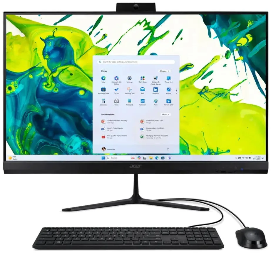 Моноблок Acer 27 дюймів FHD Intel 5 16GB SSD сріблястий