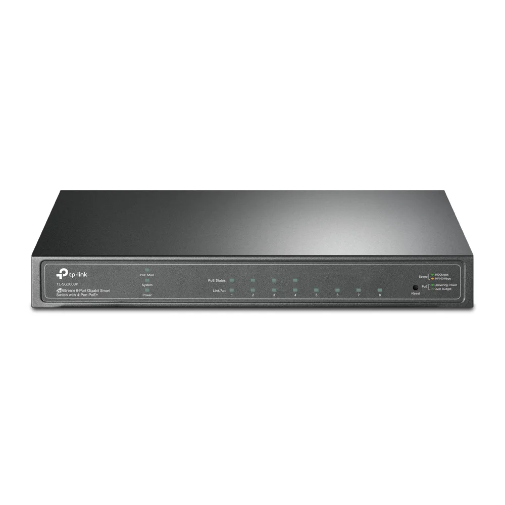 Комутатор TP-LINK SG2008P 8xGE (4xPoE), 62Вт, WebSmart