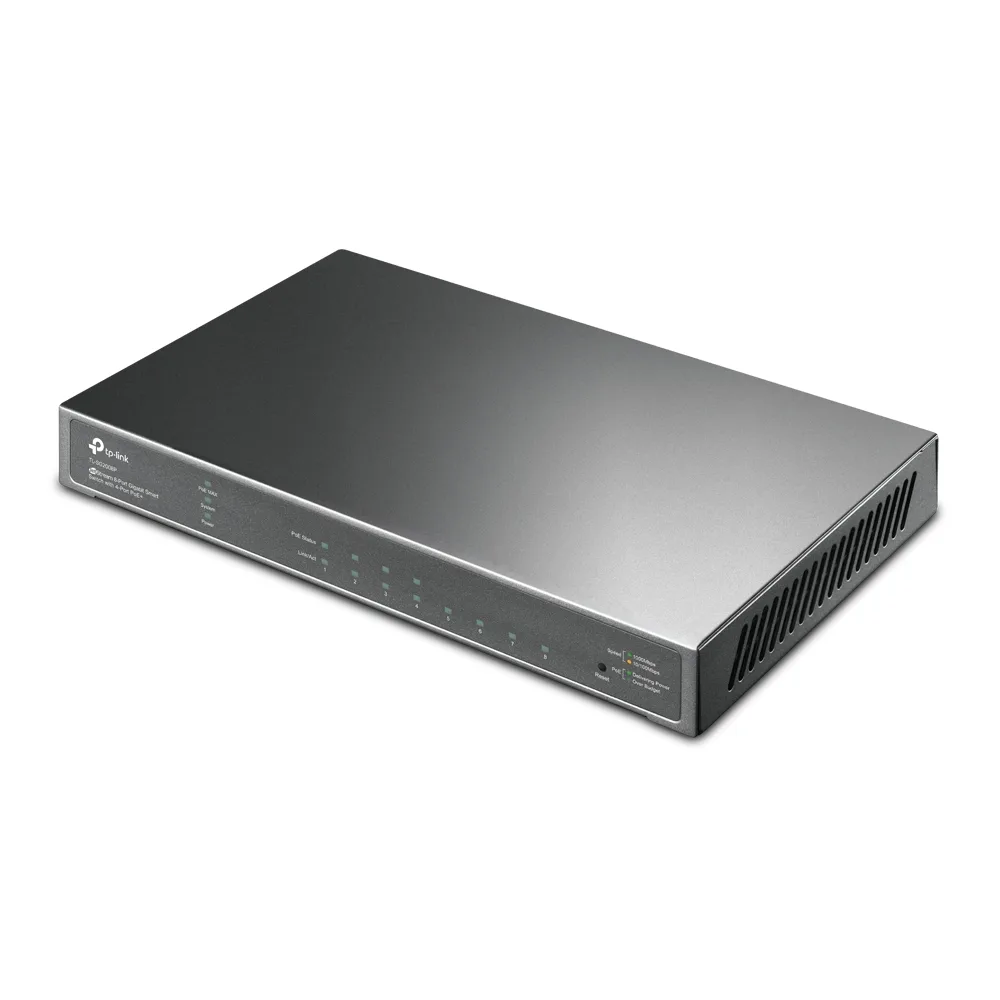 Комутатор TP-LINK SG2008P 8xGE (4xPoE), 62Вт, WebSmart
