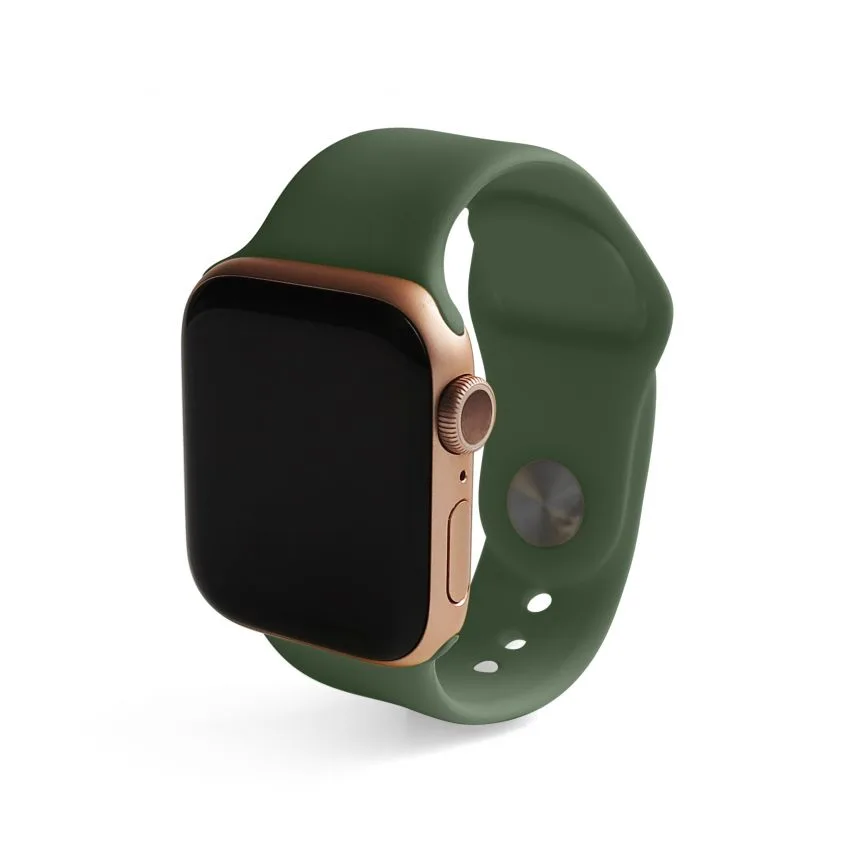 Ремешок Apple силиконовый 42-44 мм M/L хаки