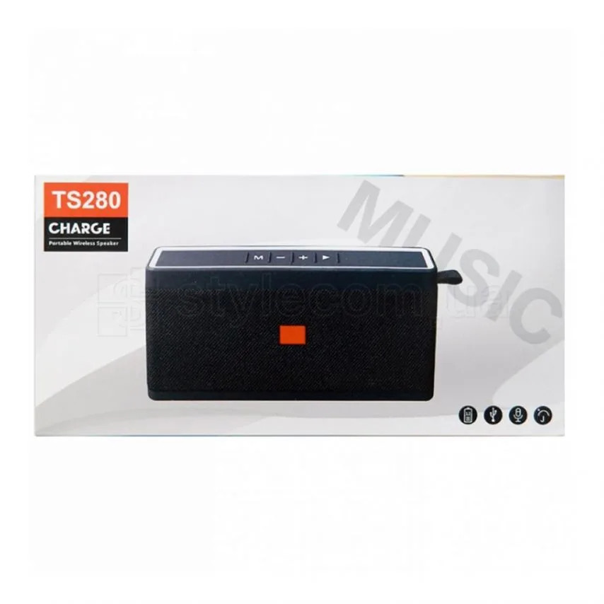 Портативна колонка JB чорна Bluetooth 20 Вт 30х10х10 см