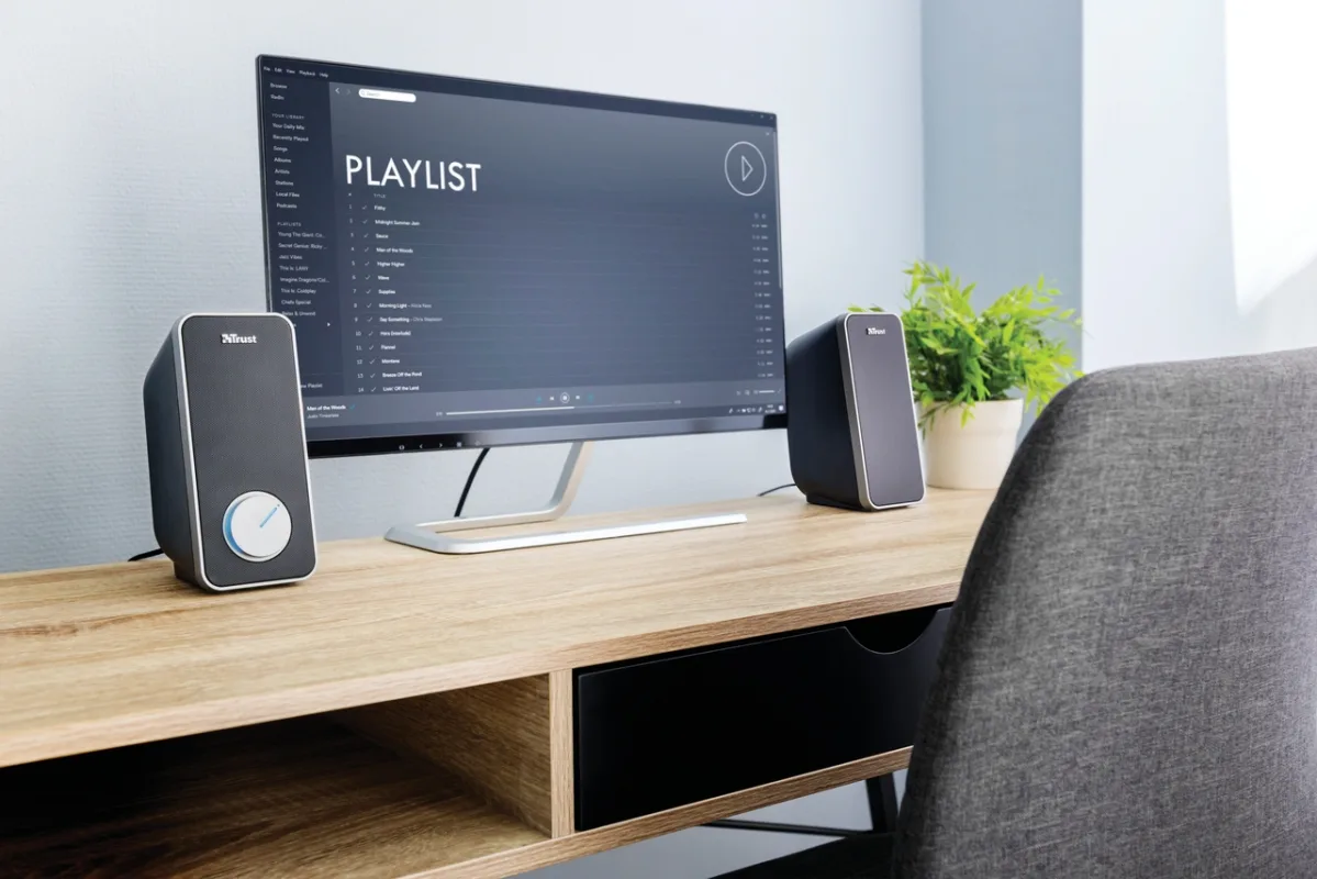 Акустическая система Trust Arys 2.0, 14Вт, USB/AUX, черный