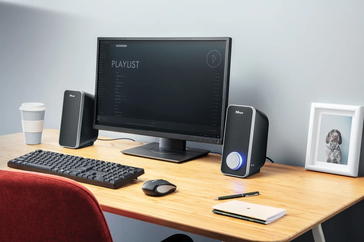 Акустическая система Trust Arys 2.0, 14Вт, USB/AUX, черный