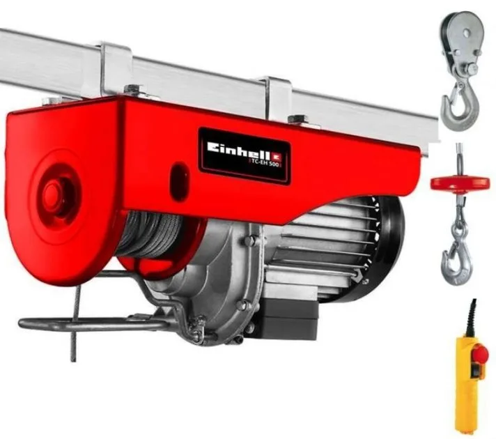Тельфер електричний Einhell TC-EH 500 1000Вт до 500кг трос 12м 15.15кг