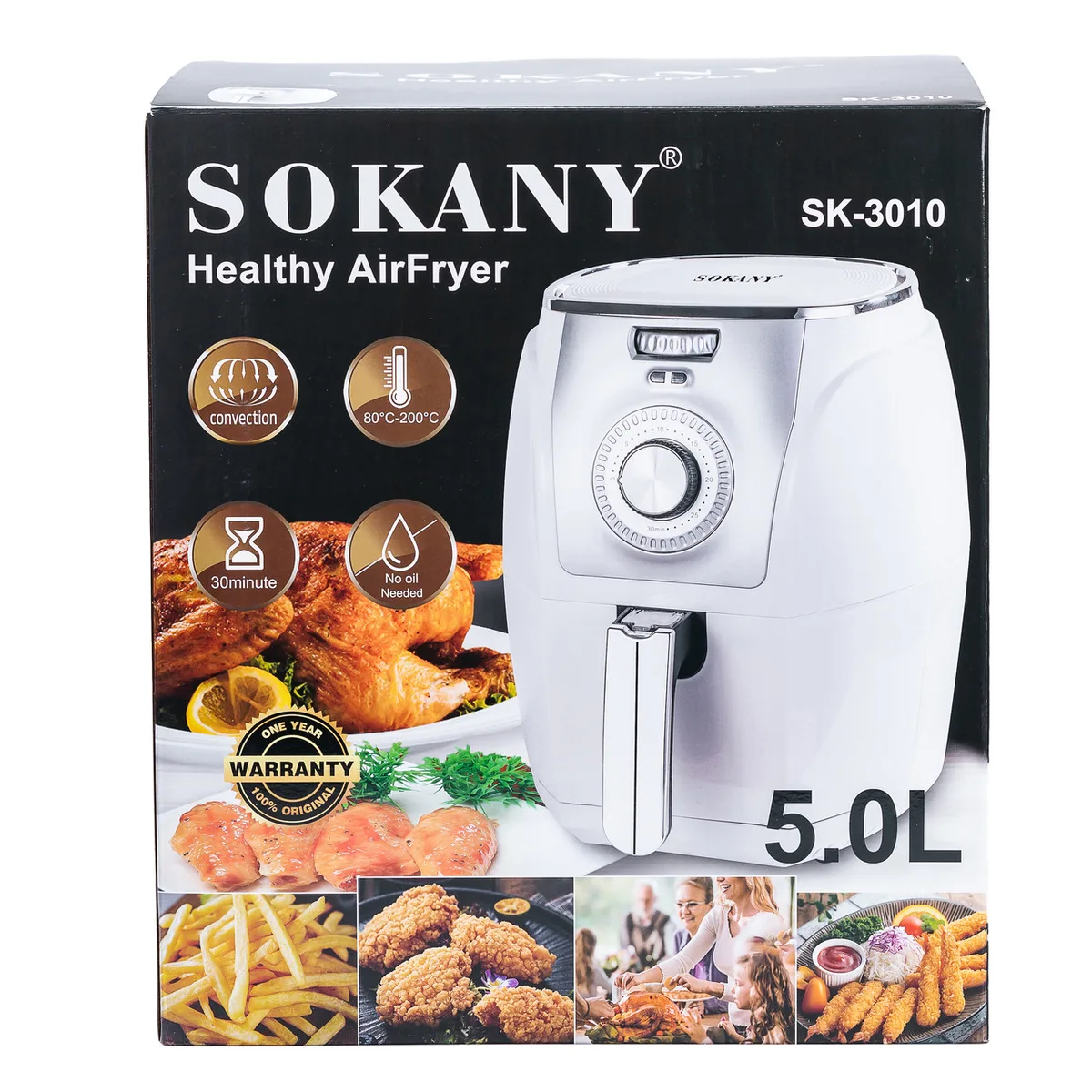 Аэрогриль Sokany 5 л 1500 Вт белый