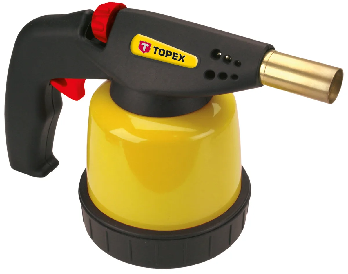 Газова паяльна лампа TOPEX 1350°C 1.9кВт з пapos;єзозапалюванням і регулюванням полумapos;я.