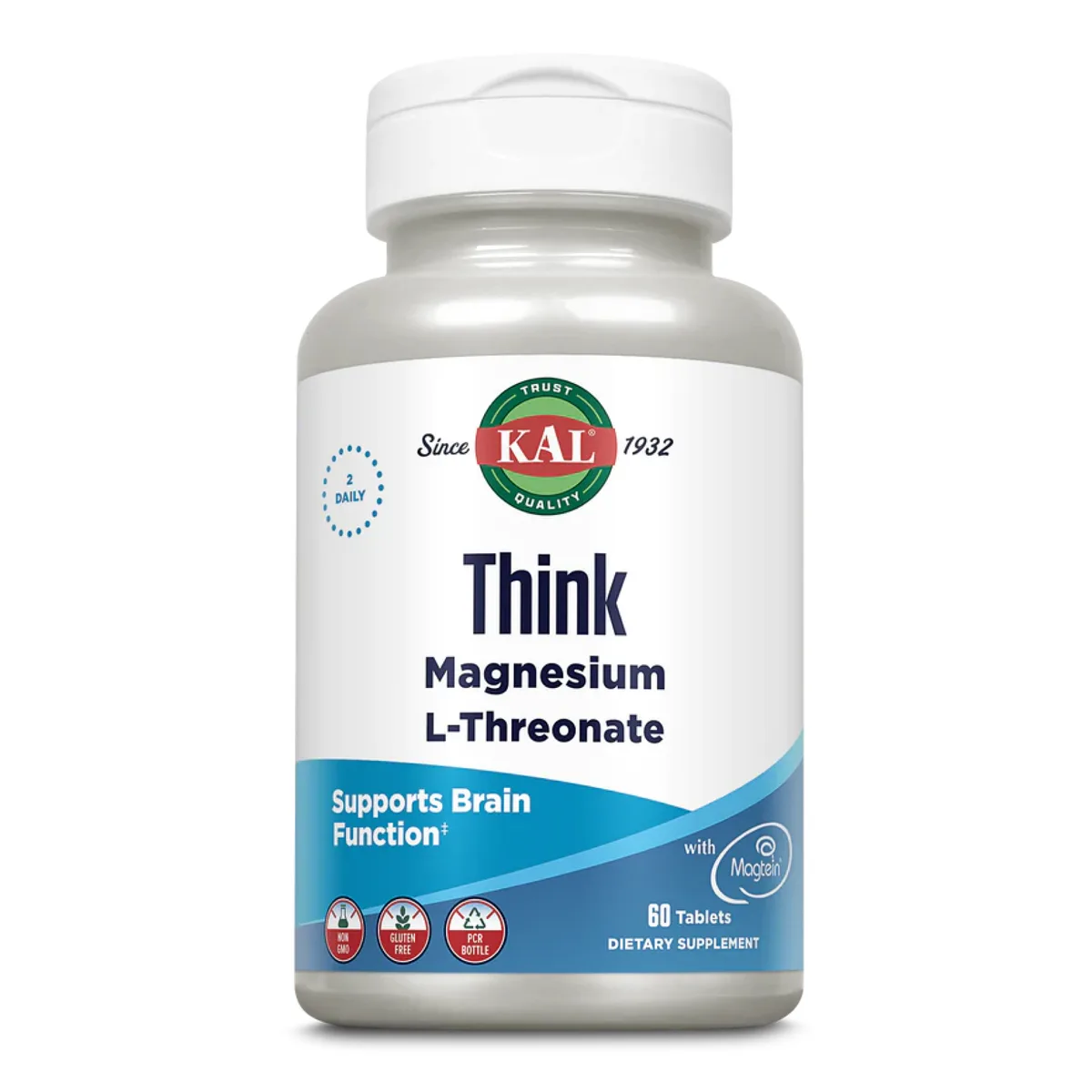 Магній L-треонат Think Magnesium 2000 мг 60 табл Веганський без ГМО без глютену