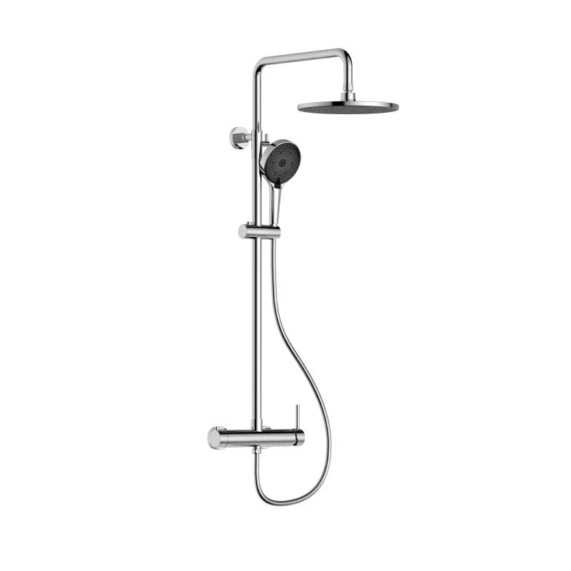 Душова система Qtap Sloup 57103OC хромована латунь/ABS пластик 315х500х920-1240 мм