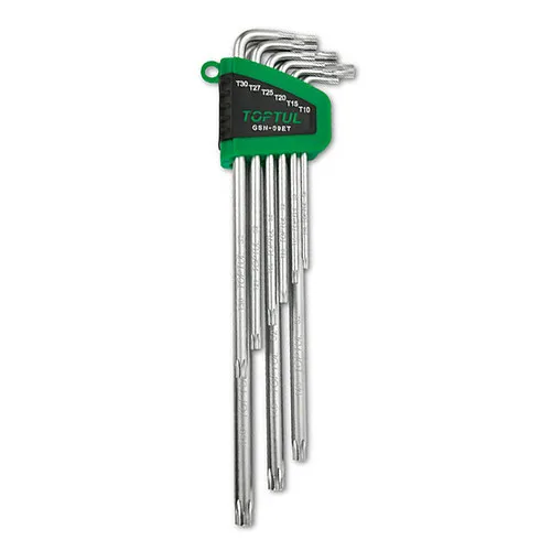 Набір ключів Г-обр TORX T10-T50 9 шт S2 супердовгі
