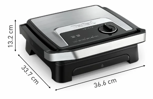 Електрогриль Tefal Нержавіюча сталь 290х260 мм Чорний