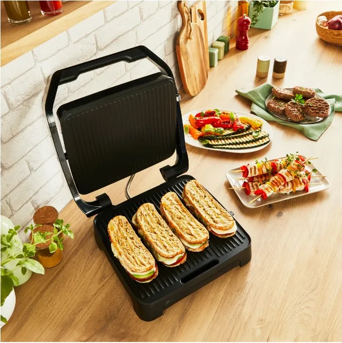 Електрогриль Tefal Нержавіюча сталь 290х260 мм Чорний