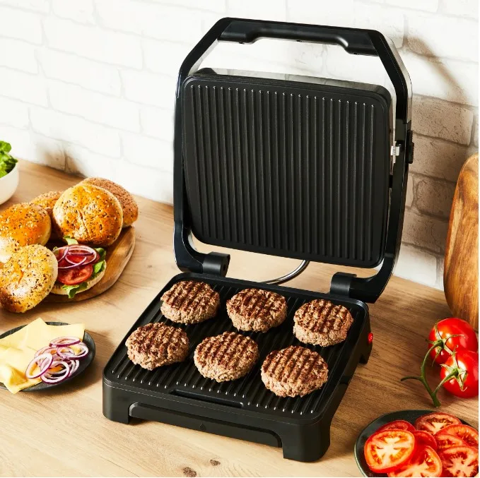 Електрогриль Tefal Нержавіюча сталь 290х260 мм Чорний