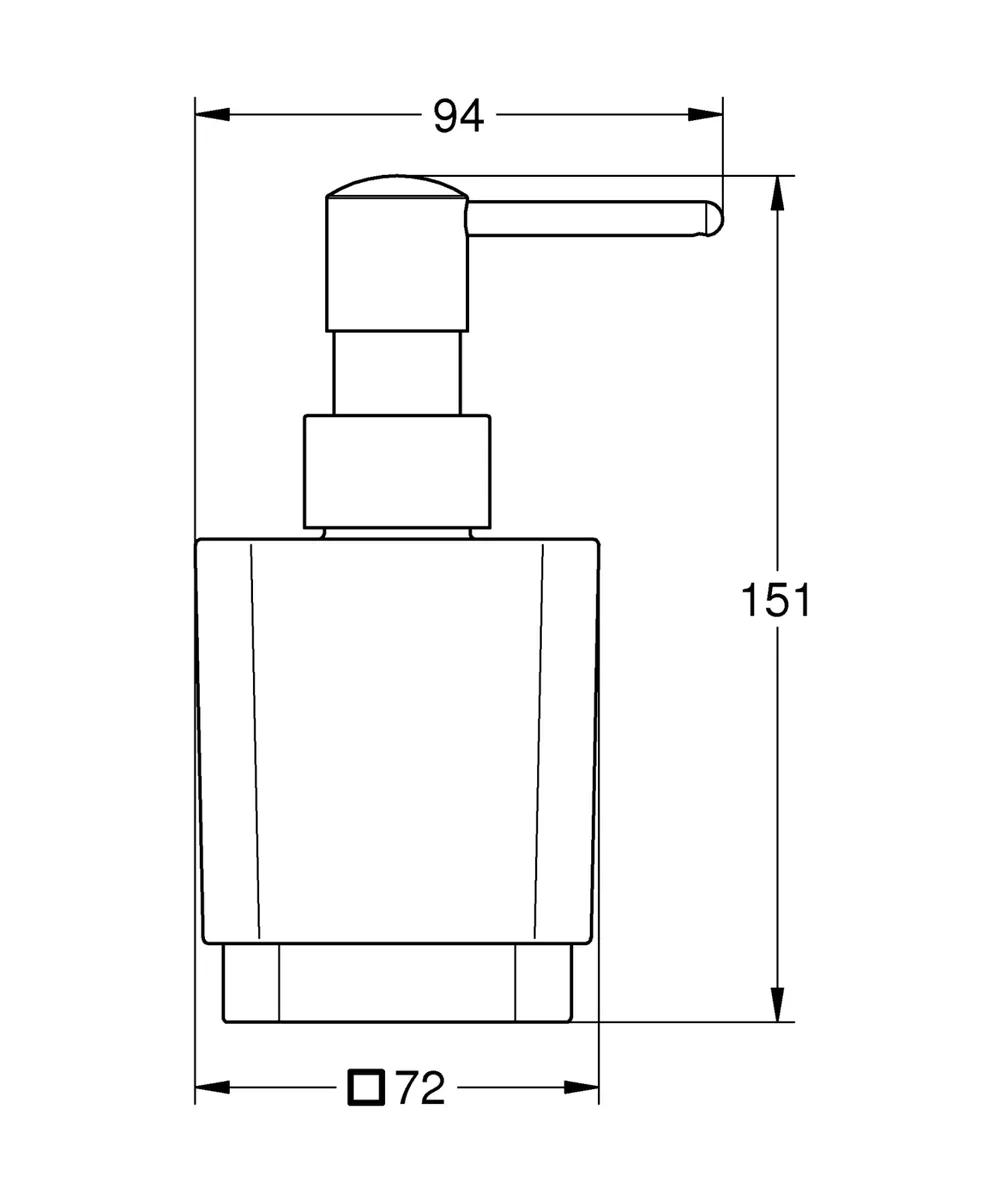 Дозатор жидкого мыла Grohe металл 151х94х94 мм белый