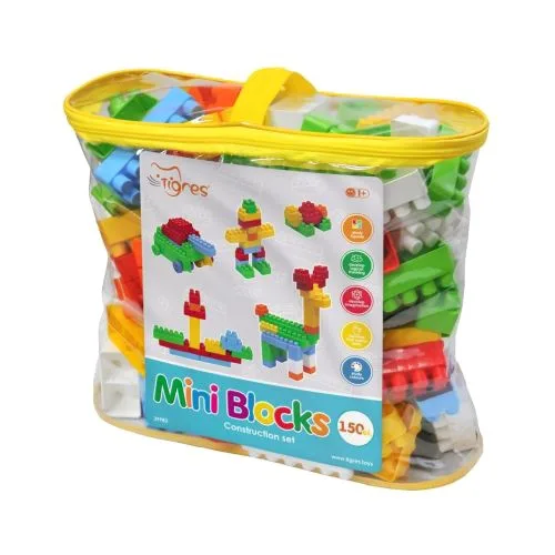 Конструктор Mini Blocks 150 елементів TIGRES розвиваючий іграшка для дітей пластикові блоки для творчості