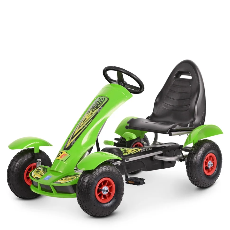 Велокарт дитячий Bambi Racer металевий 111х59х66 см коричневий