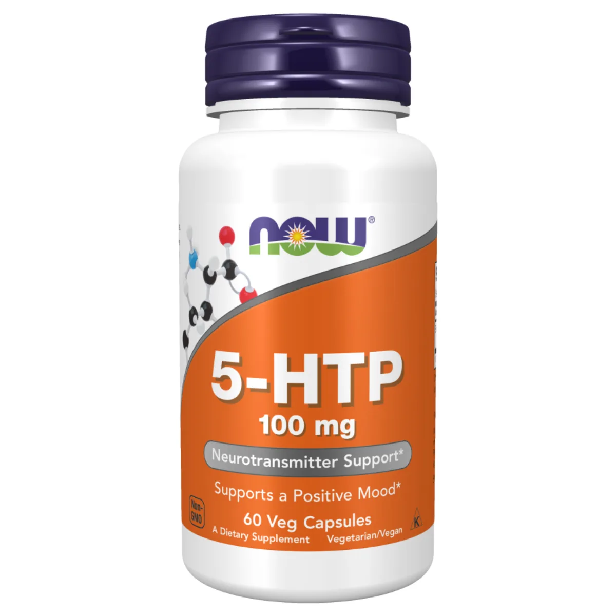 5-HTP 100 мг капсули 60 шт Now Foods для підтримки настрою та сну