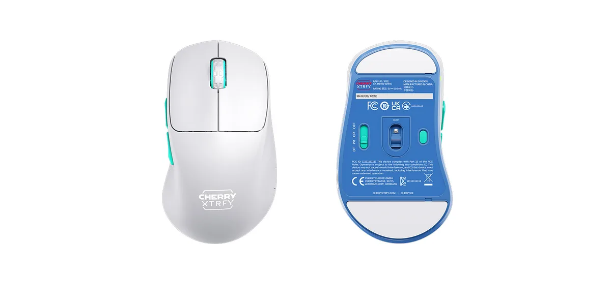 Миша Cherry Xtrfy M64, WL/USB-A, RGB, білий