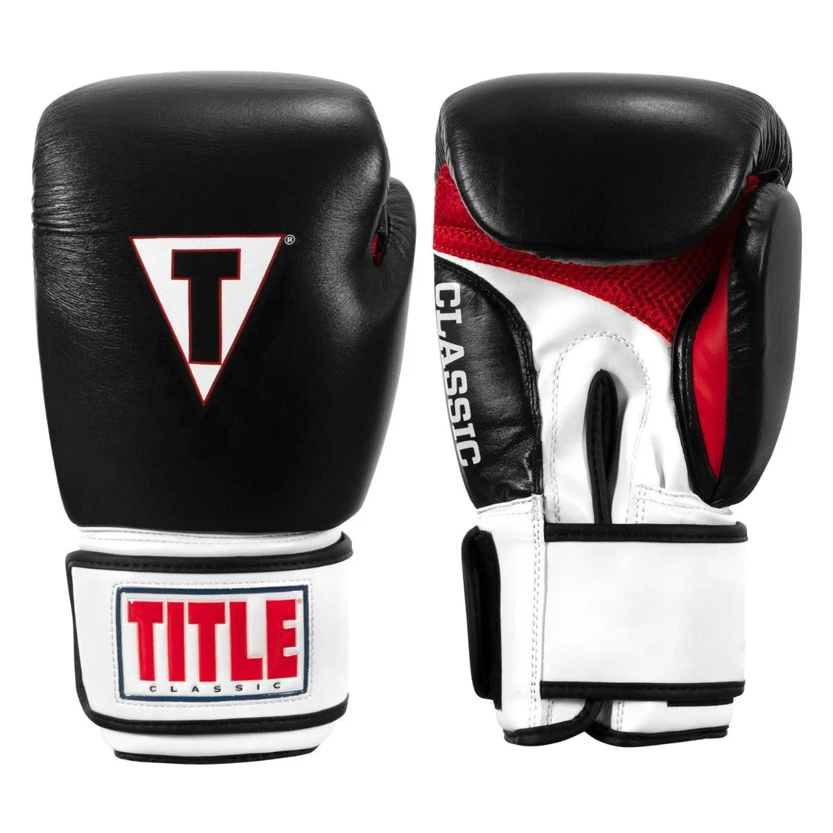 Боксерські рукавиці TITLE натуральна шкіра XXL чорні 18 oz