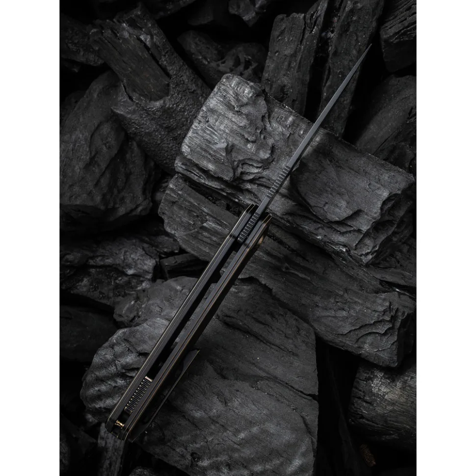 Складаний ніж Weknife сталь CPM 20CV 195 мм чорний титанове руків'я