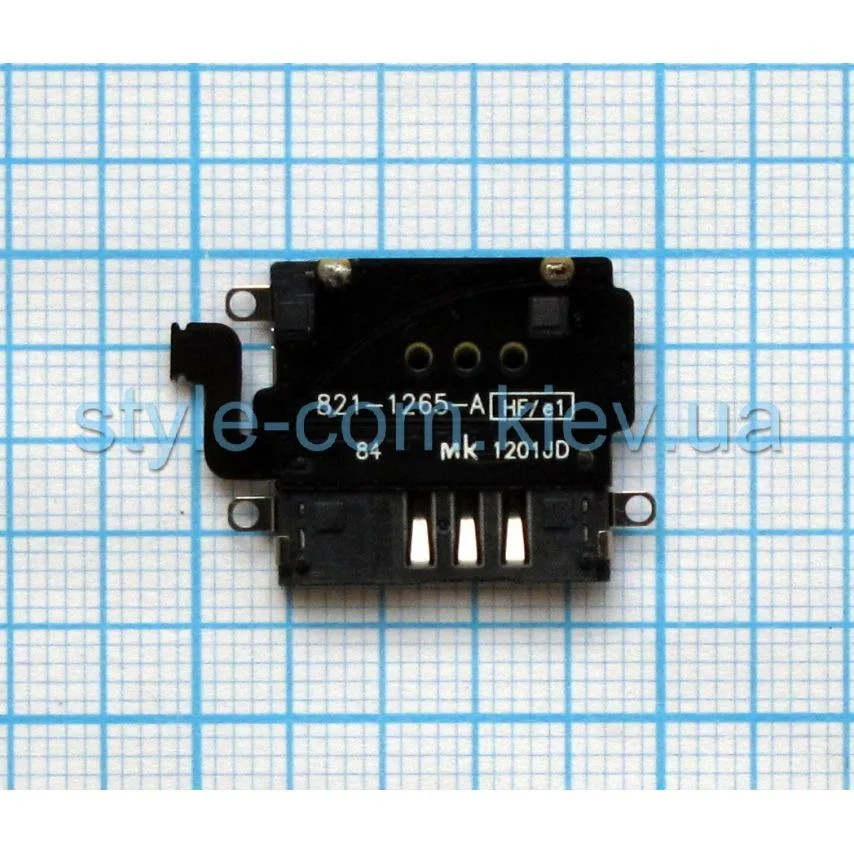Конектор Sim-карти Apple iPad 4 Original Quality 5x5x1 см Чорний