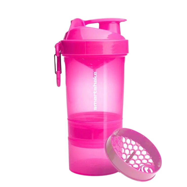 Шейкер спортивний SmartShake пластик 600 мл Рожевий