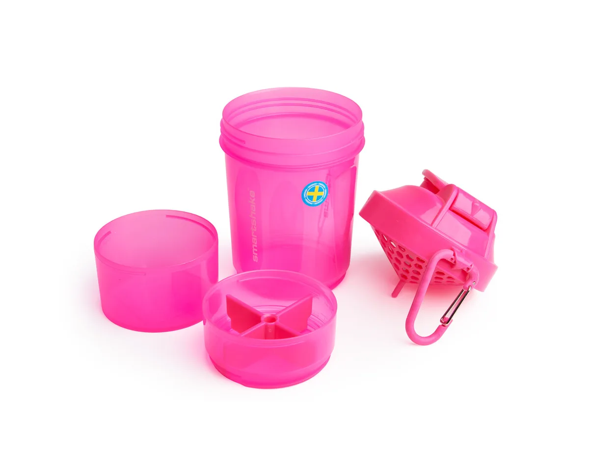 Шейкер спортивний SmartShake пластик 600 мл Рожевий