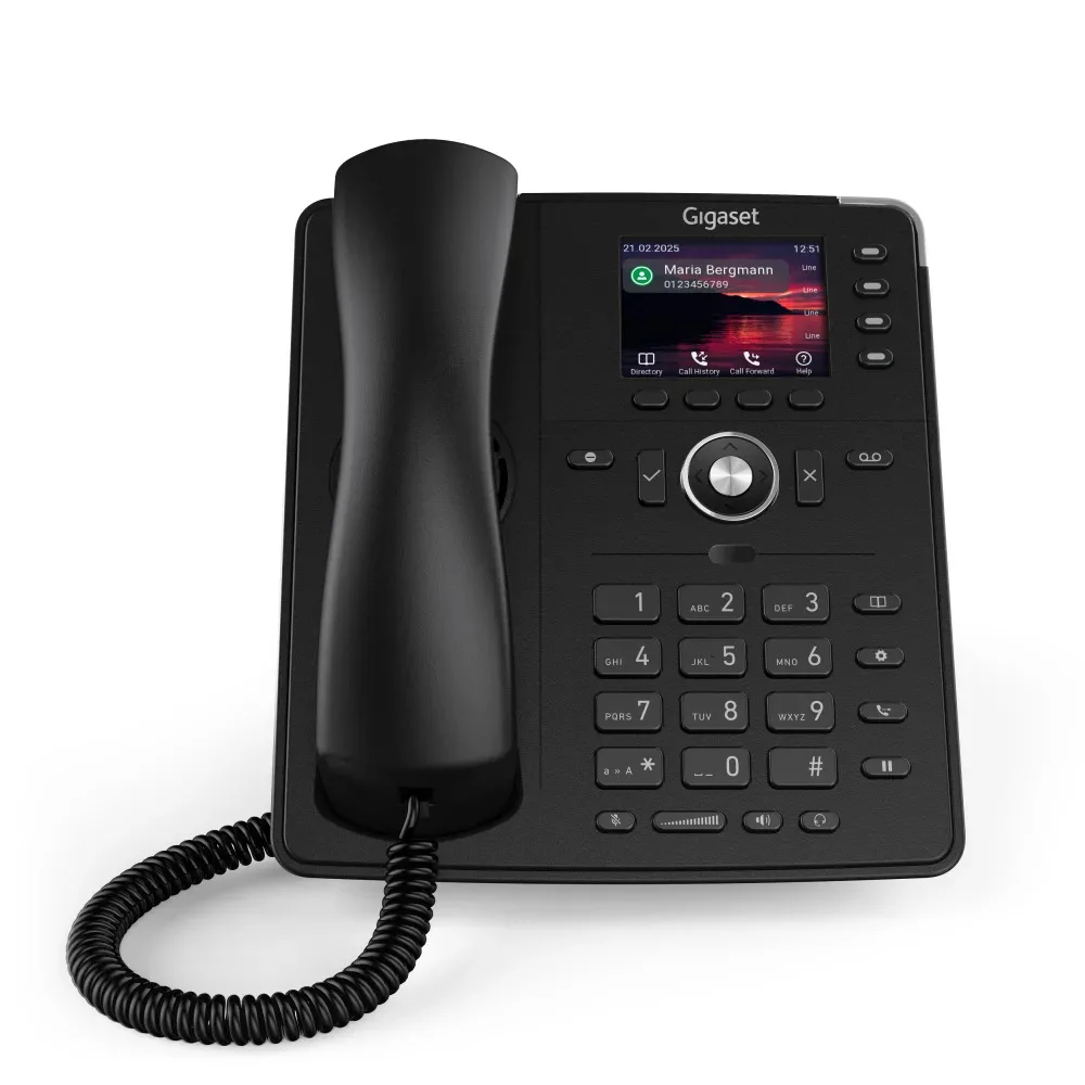 Телефон IP Gigaset Pro Compact P710, 2xGE LAN, PoE, 2.8" color TFT display, чорний
