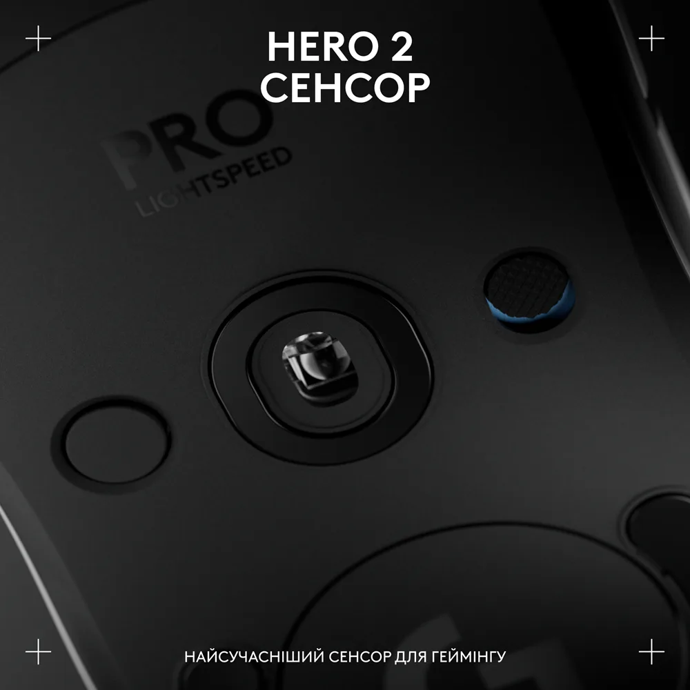 Миша Logitech G PRO 2 Wireless Оптична середня біла 63,5х125х40 мм