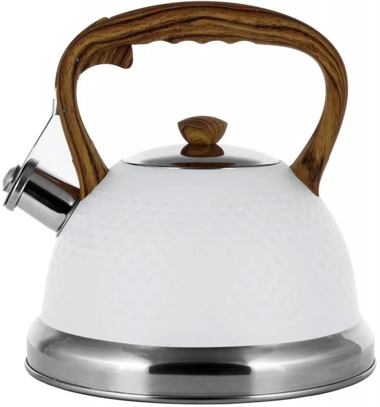 Чайник Kamille Whistling Kettle білий 2,7л з бакелітовою ручкою