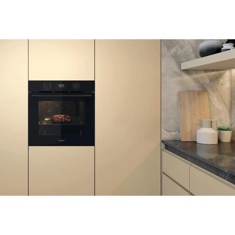 Духова шафа Whirlpool електрична 71л A+ конвекція гриль таймер чорна для приготування їжі кухонна техніка