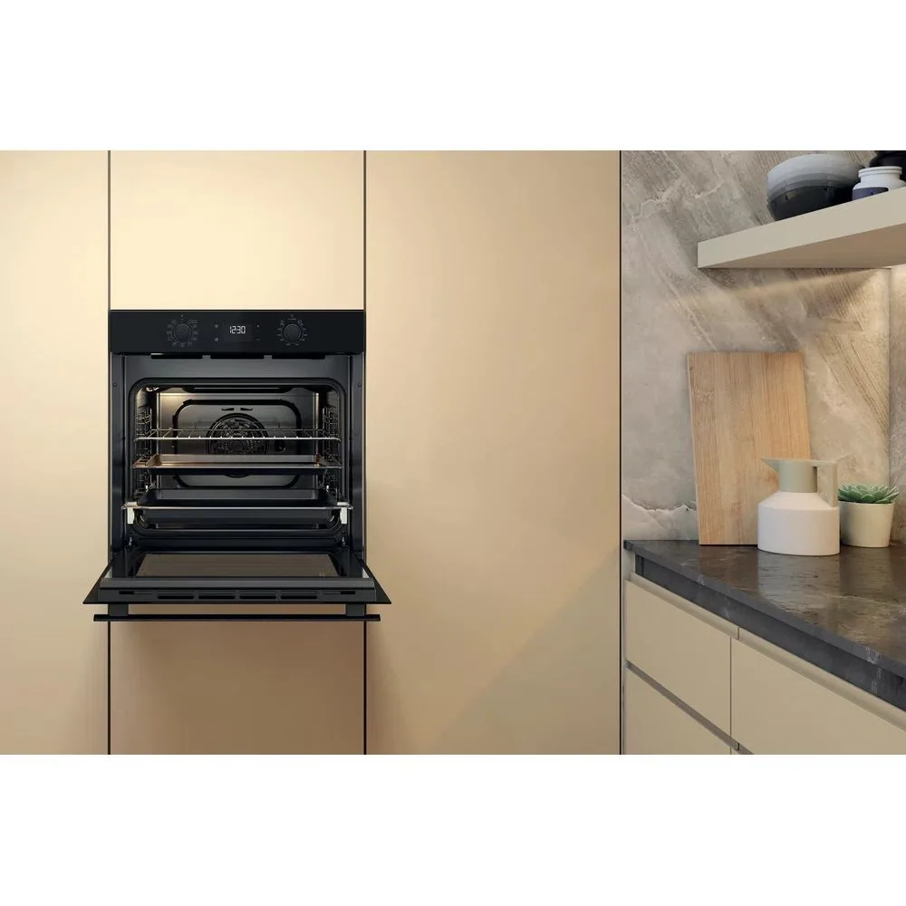 Духова шафа Whirlpool електрична 71л A+ конвекція гриль таймер чорна для приготування їжі кухонна техніка