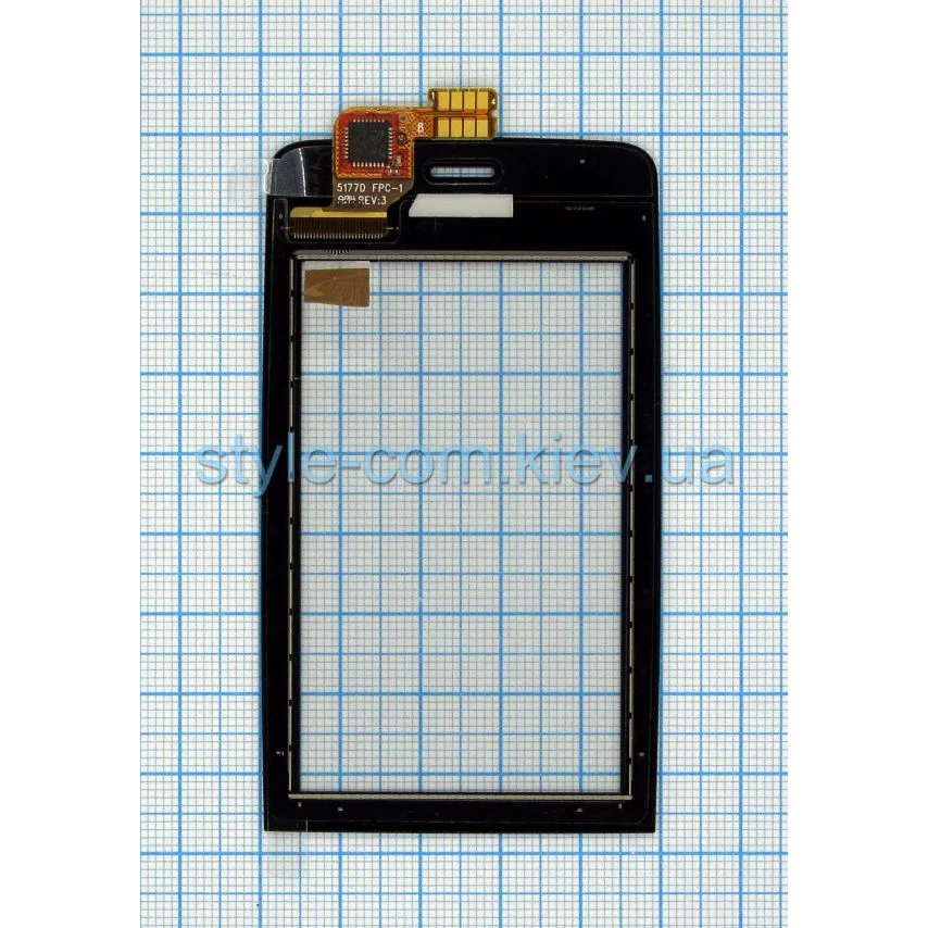 Тачскрин Nokia черный Original Quality для Asha 308 309 310 без OCA-пленки.