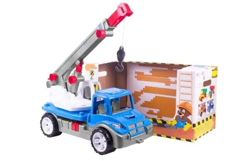 Игрушечный кран Технок голубой с поворотной площадкой 57 x 27 x 30 см